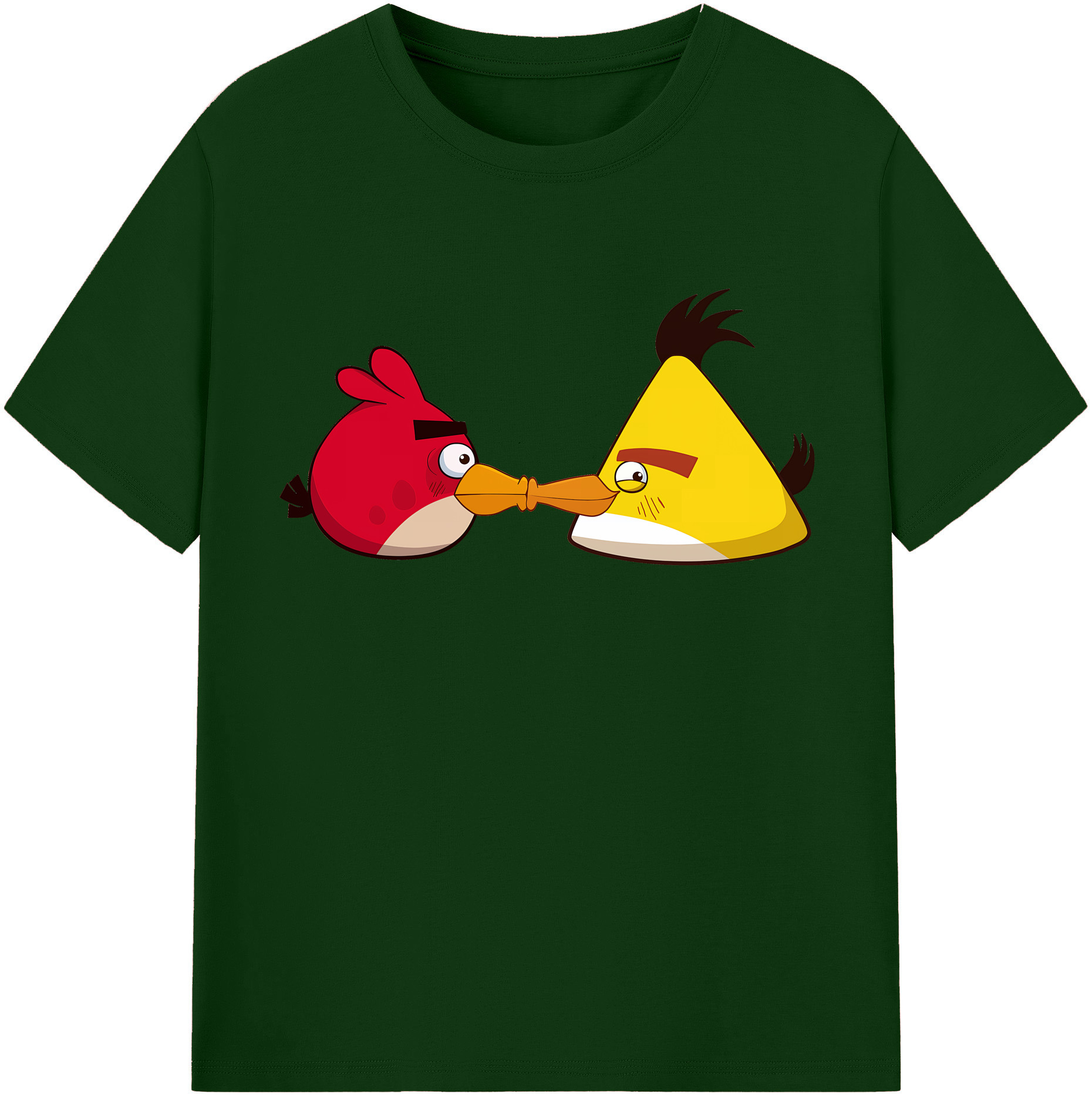 （画像用） Angry Birds アングリーバード 綿100％半袖Tシャツ（フロントプリント）